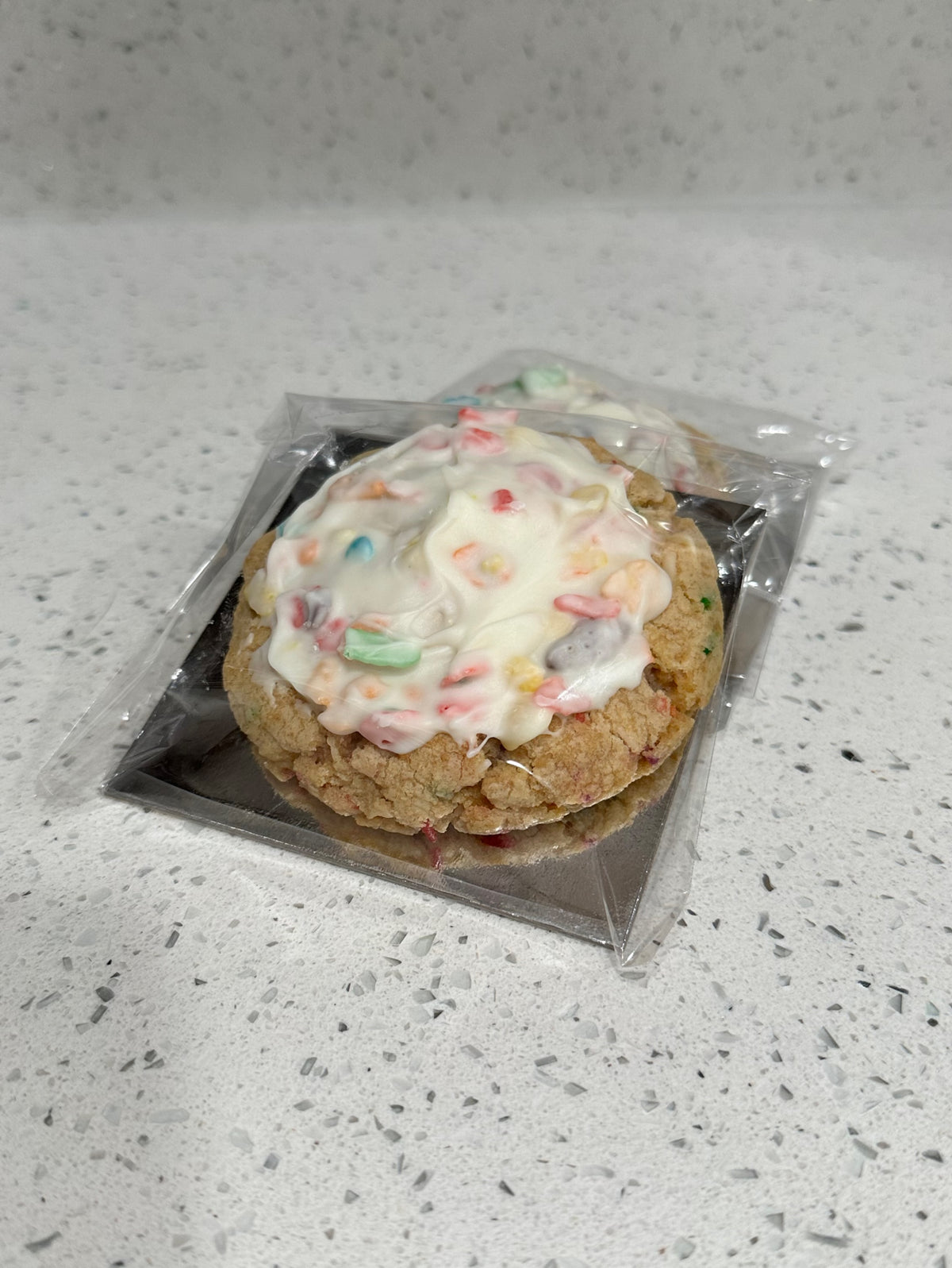Bigfoot Pebble Crunch cookie loaded with Fruity Pebbles cereal
